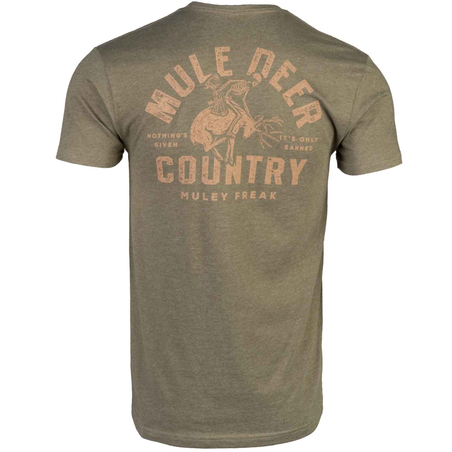 Muley Freak Men's Mule Deer Country Buckin Short-Sleeve Casual Shirt - Green XXL