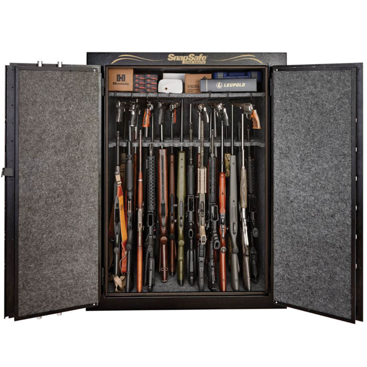 SnapSafe Super Titan XL Double Door 36 Gun Safe - Black - Black SnapSafe Super Titan XL Double Door 36 Gun Safe - Black - Black
