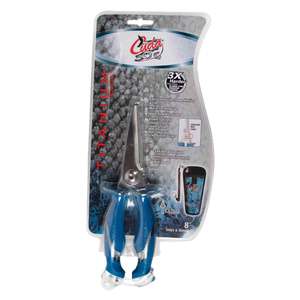 Cuda Titanium Bonded 8in Blue Snip Fishing Tool with Prym1 Sheath and Lanyard Cuda Titanium Bonded 8in Blue Snip Fishing Tool with Prym1 Sheath and Lanyard