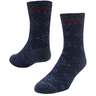 Sof Sole Men's Fireside Quilted Snowflake Casual Crew Socks - Maritime - L - Maritime L