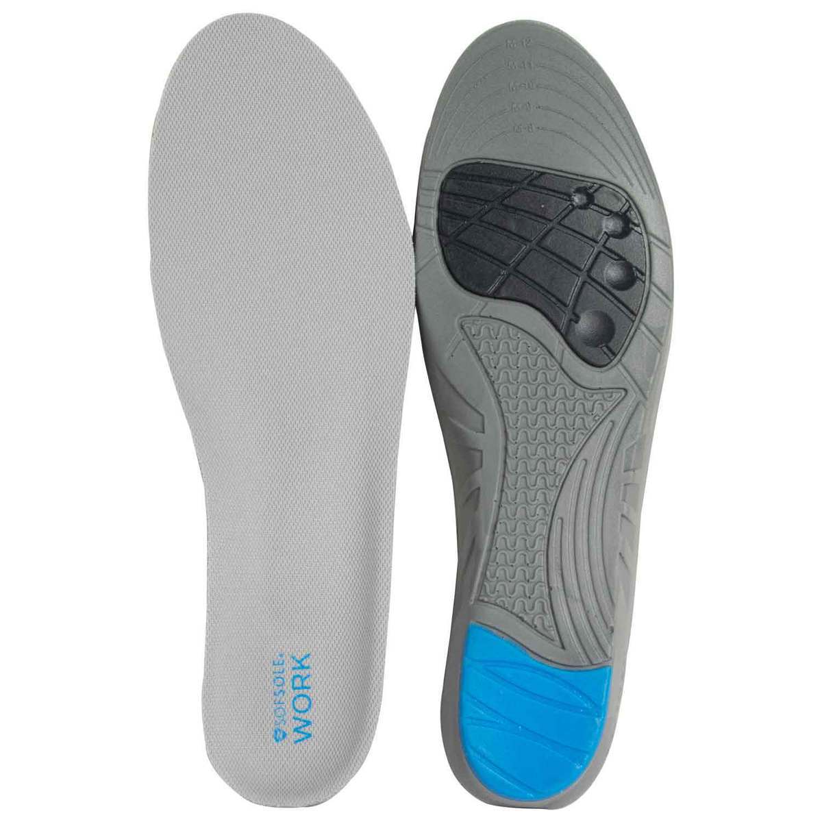 Sof Sole Men's Work Insoles - Black - Size 8-13 - Black 8-13 Sof Sole Men's Work Insoles - Black - Size 8-13 - Black 8-13