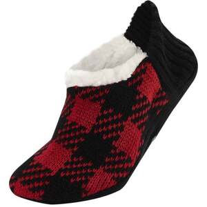 Sof Sole Women's Fireside Casual Ankle Socks - Red Plaid - M