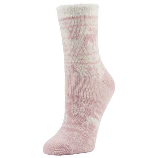 Sof Sole Women's Fireside Oh Deer 2.0 Casual Socks - Plum/Fog M - Sof Sole