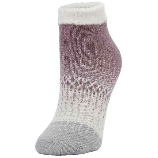 Sof Sole Women's Fireside Ombre Low Knit Casual Socks - Fog/Plum M - Sof Sole