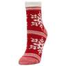 Sof Sole Women's Fireside Snow Joke Casual Socks - Winter White/Tang Red - M - Winter White/Tang Red M