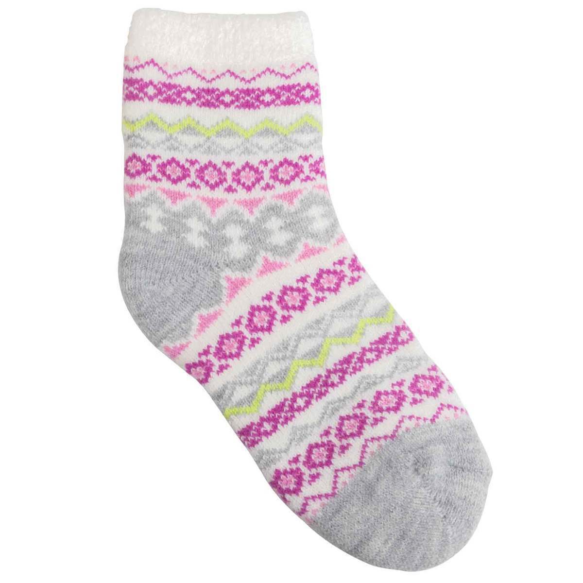 Sof Sole Youth Fireside Fair Winter Socks - Gray/Violet - L - Gray/Violet L Sof Sole Youth Fireside Fair Winter Socks - Gray/Violet - L - Gray/Violet L