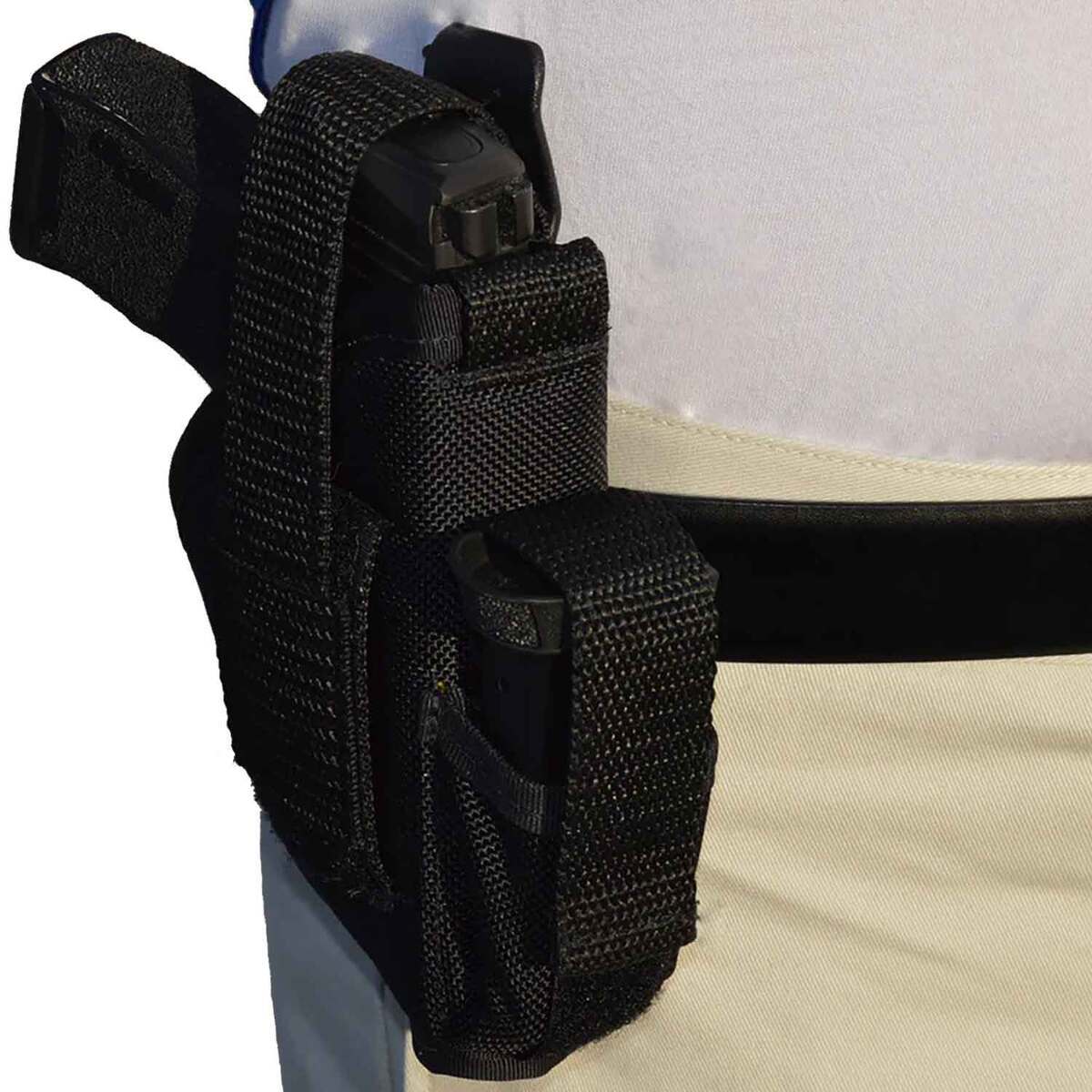 Soft Armor SC Series Deluxe Hip Holster with Mag Pouch 3.5 in Barrel Inside/Outside the Waistband Ambidextrous Holster - Black Soft Armor SC Series Deluxe Hip Holster with Mag Pouch 3.5 in Barrel Inside/Outside the Waistband Ambidextrous Holster - Black