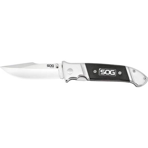 SOG Fielder 3.3in Folding Knife – Black/Silver