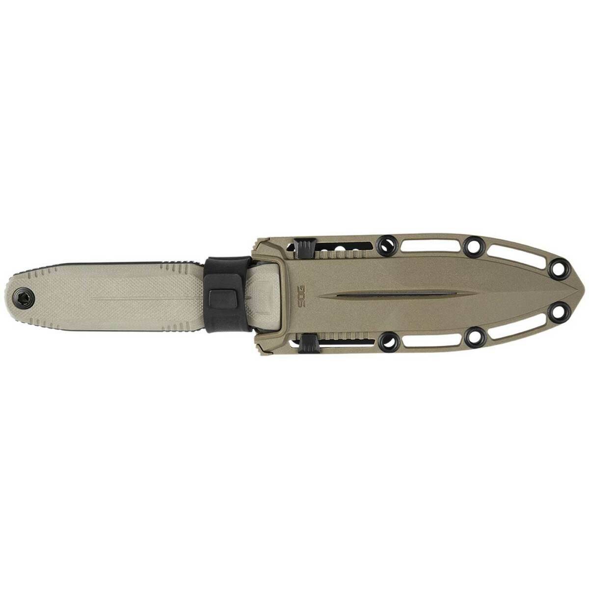 SOG Pentagon FX 4.77 inch Fixed Blade Knife - Flat Dark Earth SOG Pentagon FX 4.77 inch Fixed Blade Knife - Flat Dark Earth