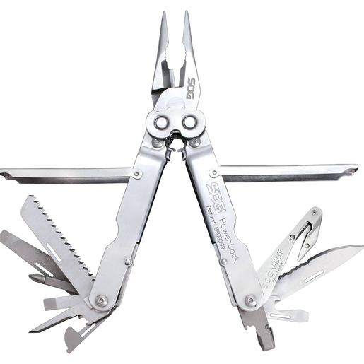 SOG Powerlock Multi-Tool with V-Cutter – Stainless Steel/Satin