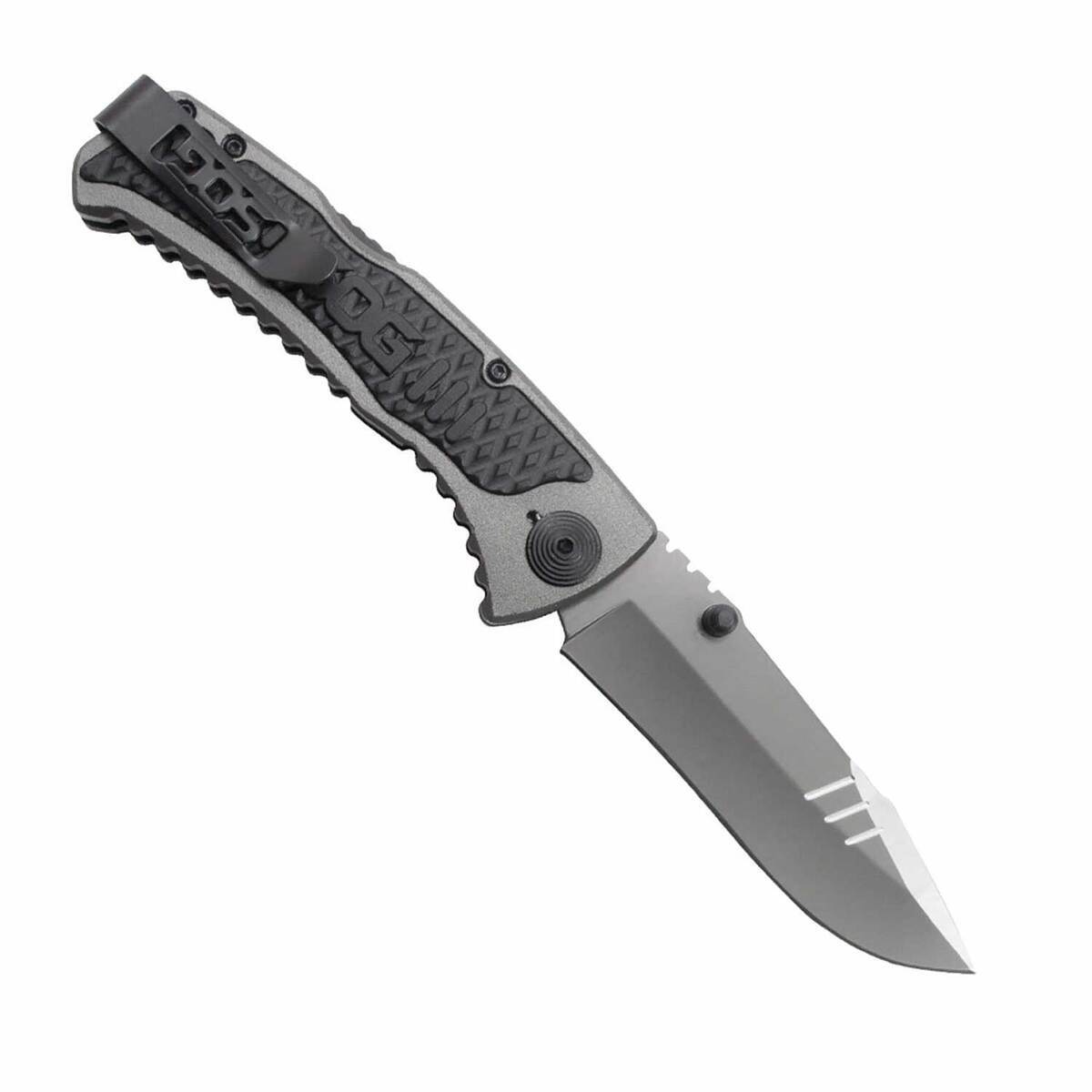 SOG Sideswipe 3.4 inch Folding Knife - Grey SOG Sideswipe 3.4 inch Folding Knife - Grey