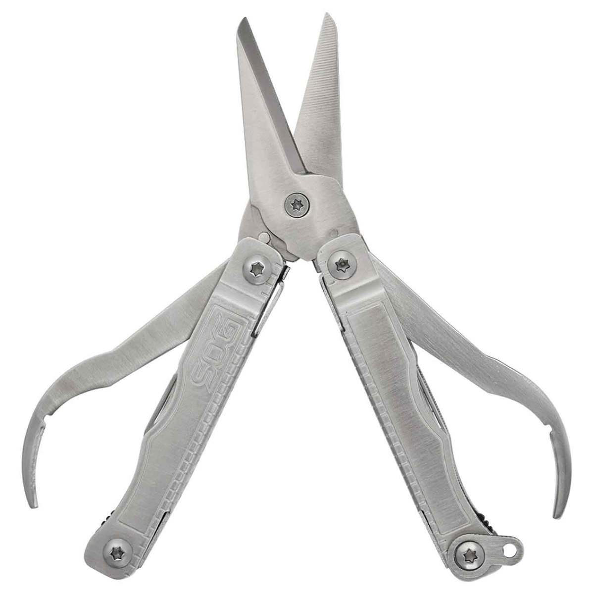 SOG Snippet Keychain Multi-Tool - Silver - Silver SOG Snippet Keychain Multi-Tool - Silver - Silver