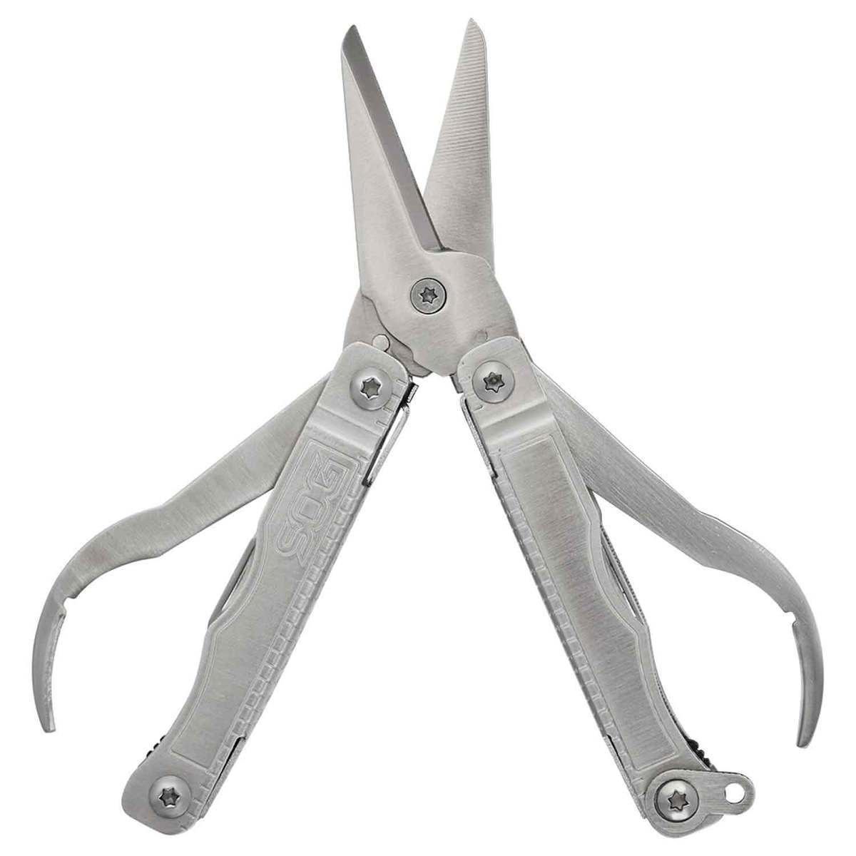 SOG Snippet Keychain Multi-Tool - Silver - Silver SOG Snippet Keychain Multi-Tool - Silver - Silver