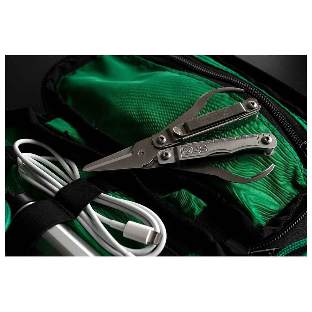 SOG Snippet Keychain Multi-Tool - Silver - Silver SOG Snippet Keychain Multi-Tool - Silver - Silver