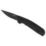 SOG-TAC AU 3.43 inch Serrated Edge Automatic Knife - Black - Black