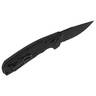 SOG-TAC AU 3.43 inch Serrated Edge Automatic Knife - Black - Black