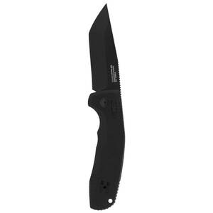 SOG-TAC AU 3.43 inch Tanto Plain Edge Automatic Knife - Black