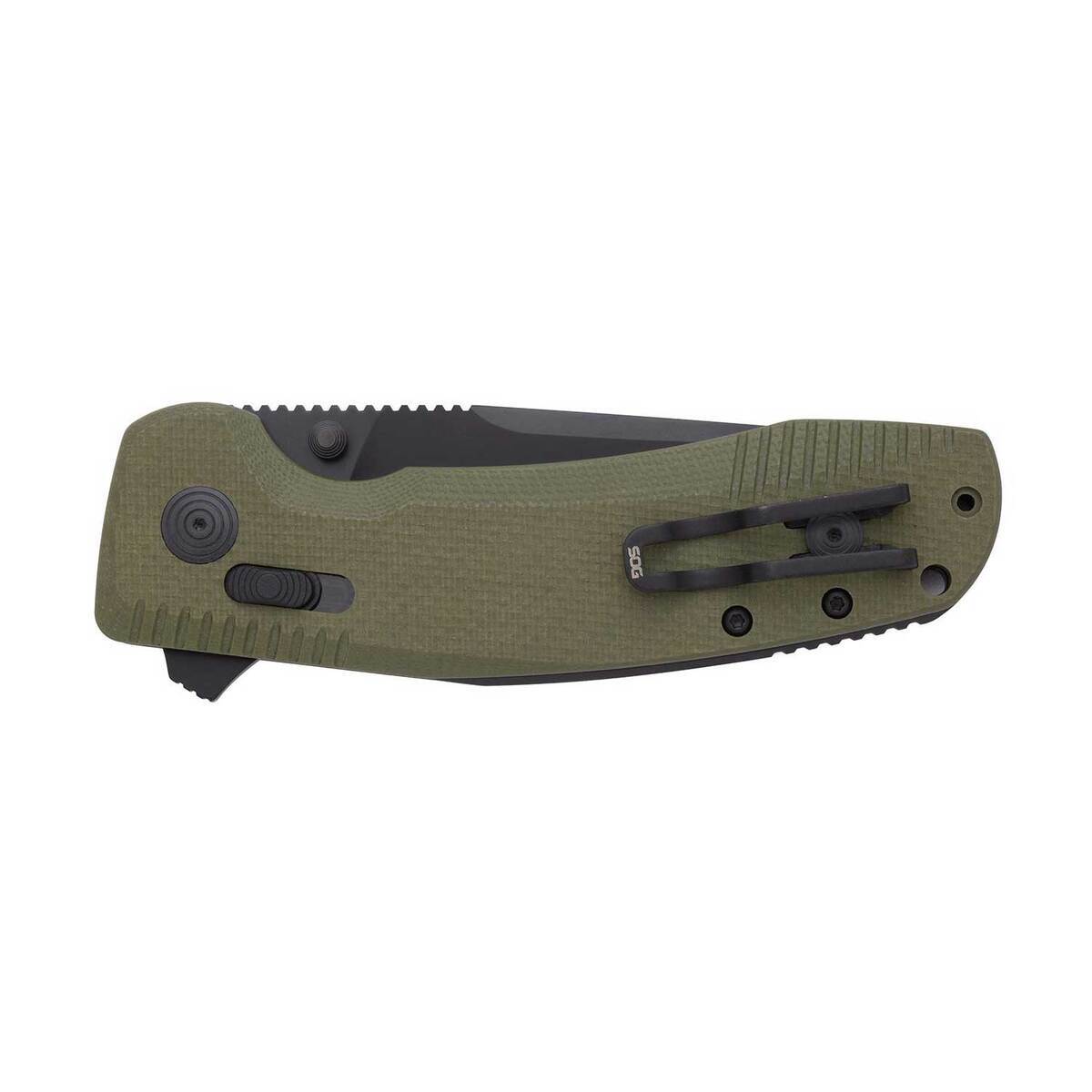 SOG-TAC XR 3.39 inch Folding Knife - OD Green SOG-TAC XR 3.39 inch Folding Knife - OD Green