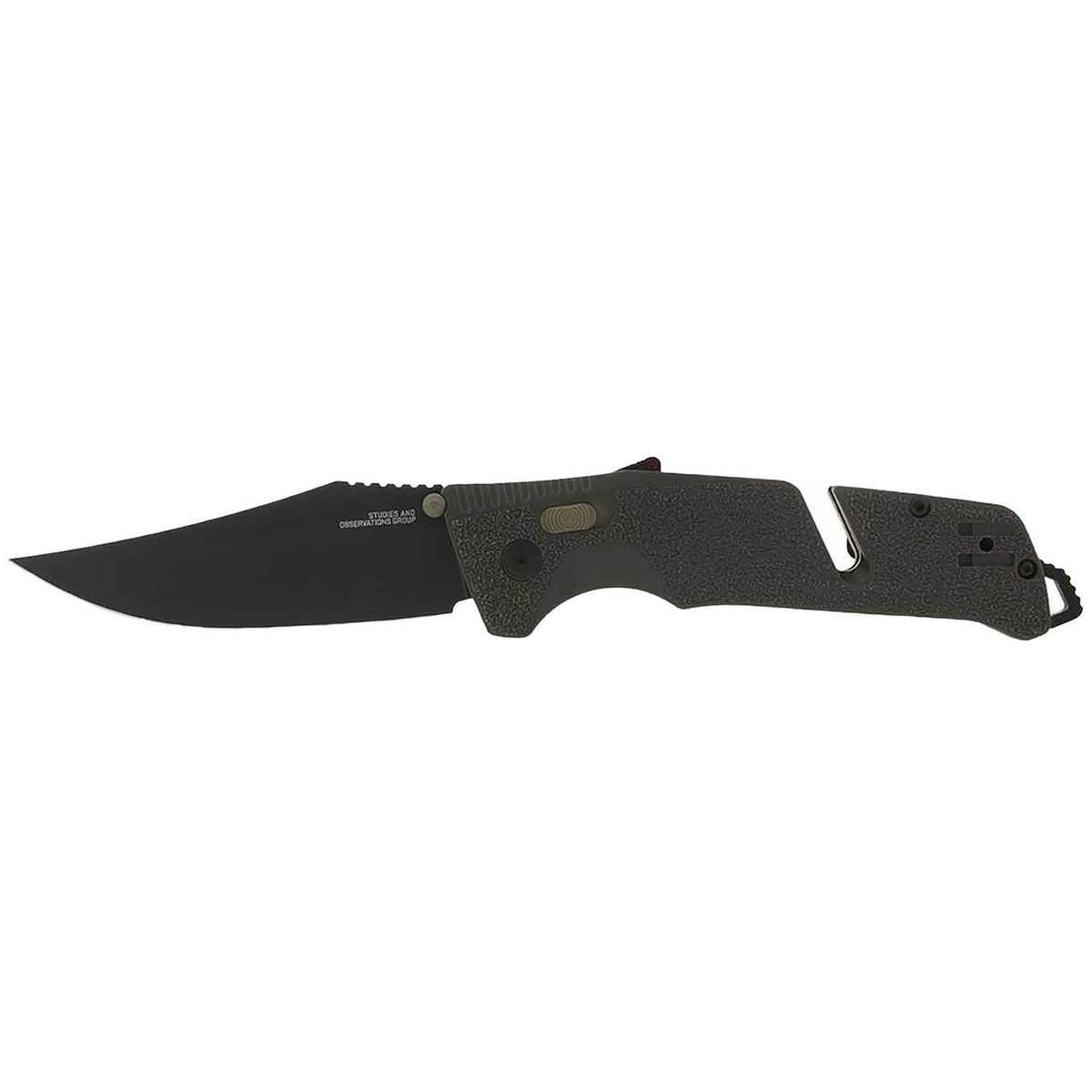SOG Trident AT 3.7 inch Folding Knife - Olive Drab SOG Trident AT 3.7 inch Folding Knife - Olive Drab