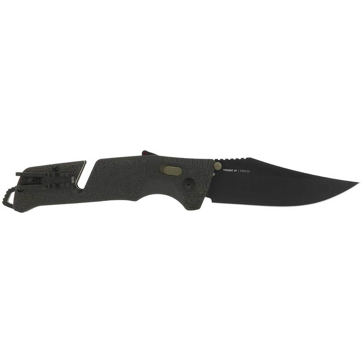 SOG Trident AT 3.7 inch Folding Knife - Olive Drab SOG Trident AT 3.7 inch Folding Knife - Olive Drab