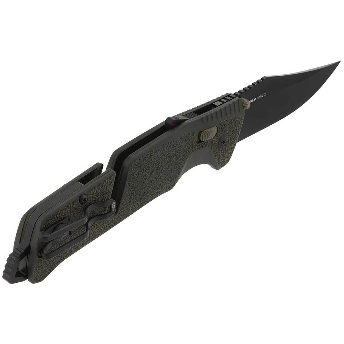 SOG Trident AT 3.7 inch Folding Knife - Olive Drab SOG Trident AT 3.7 inch Folding Knife - Olive Drab