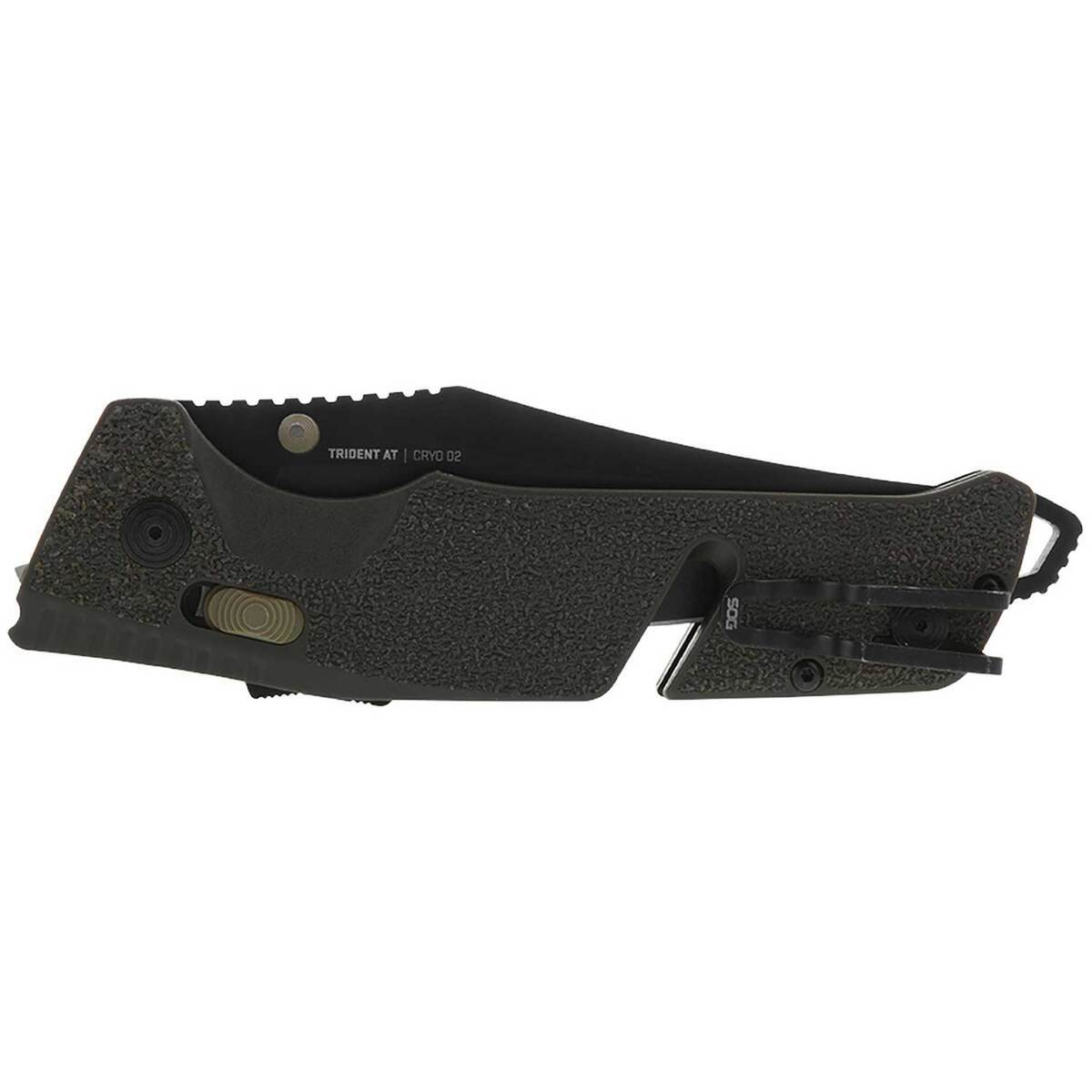 SOG Trident AT 3.7 inch Folding Knife - Olive Drab SOG Trident AT 3.7 inch Folding Knife - Olive Drab