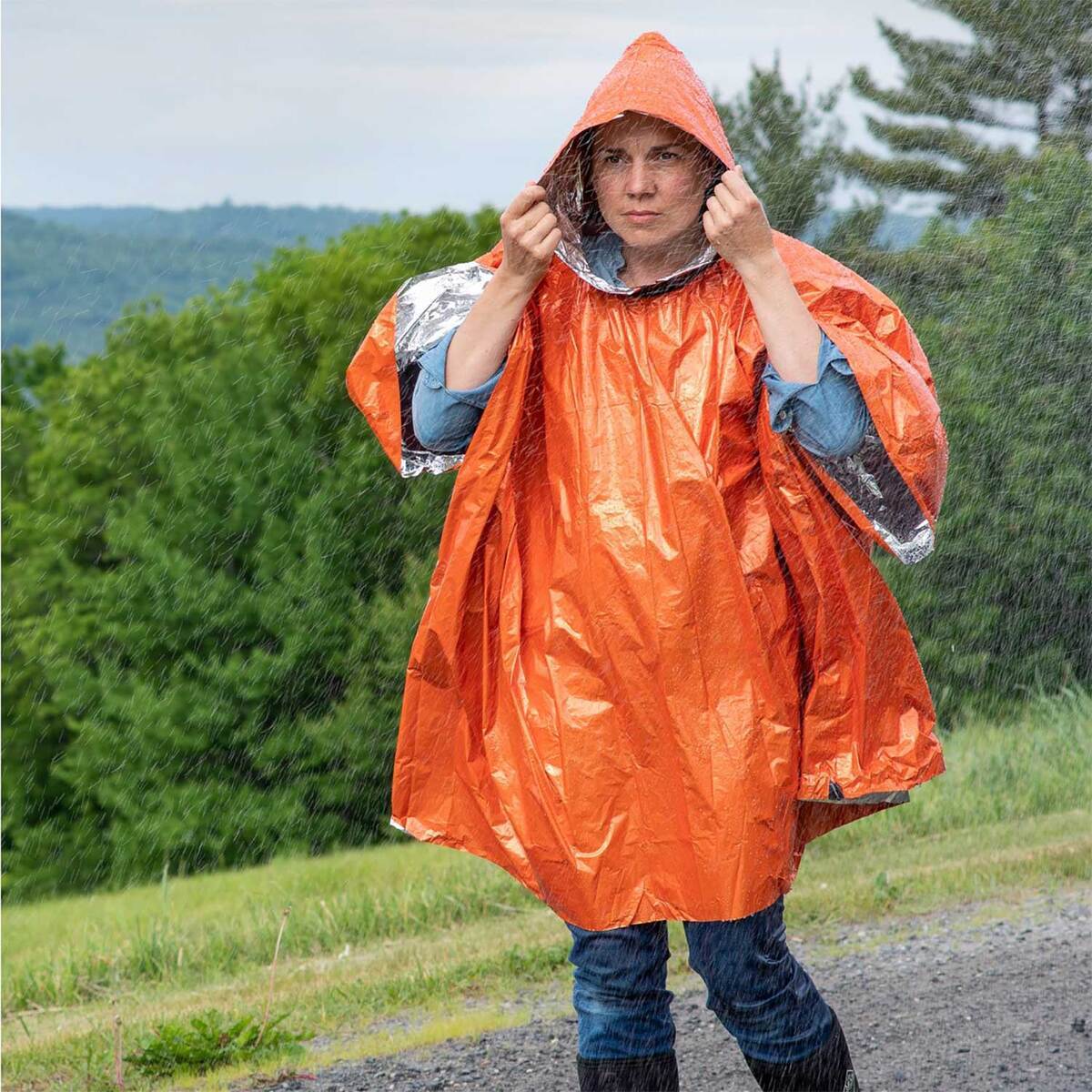 SOL Heat Reflective Poncho - Orange SOL Heat Reflective Poncho - Orange