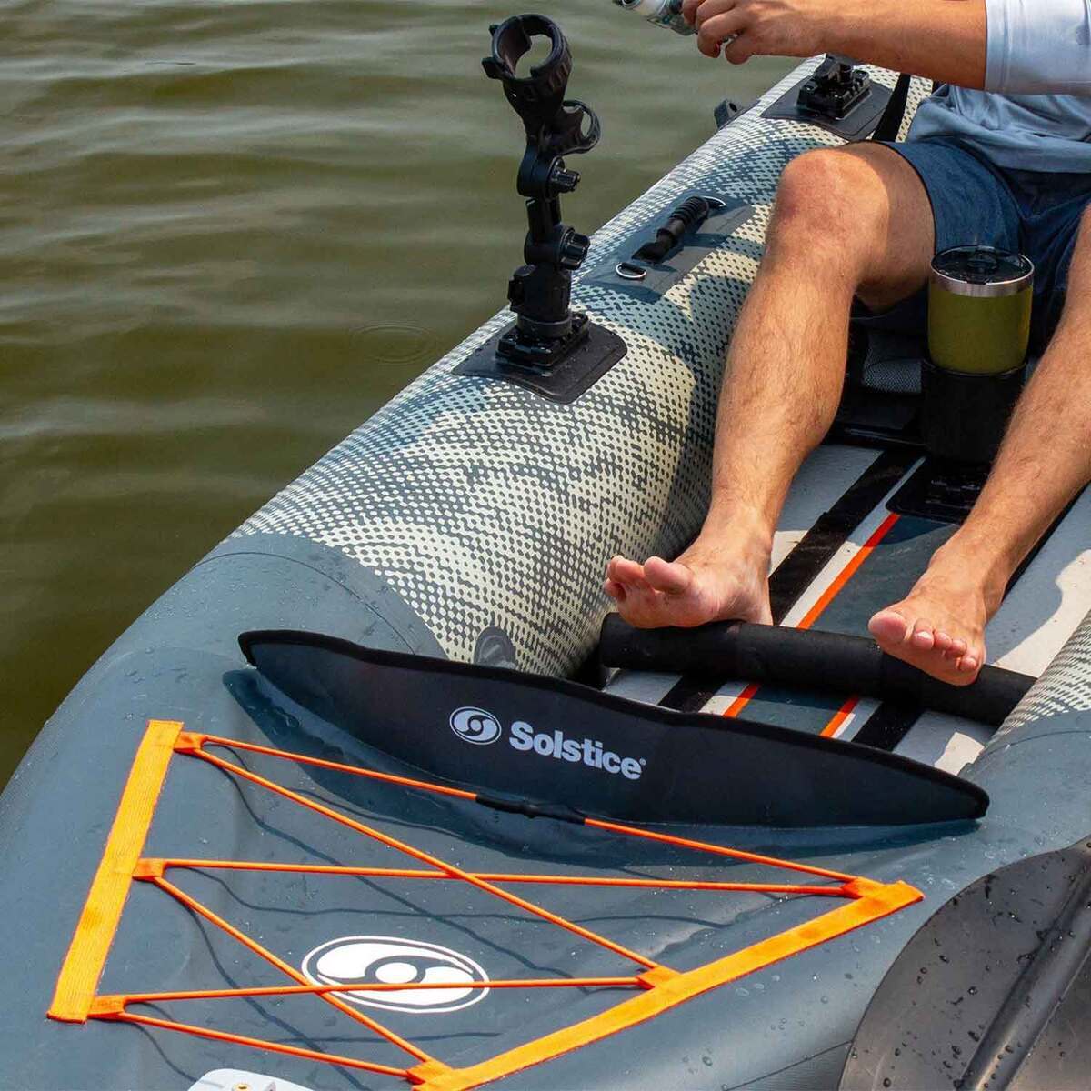 Solstice Scout Fishing Inflatable Kayak - 12.5ft Gray - Gray Solstice Scout Fishing Inflatable Kayak - 12.5ft Gray - Gray