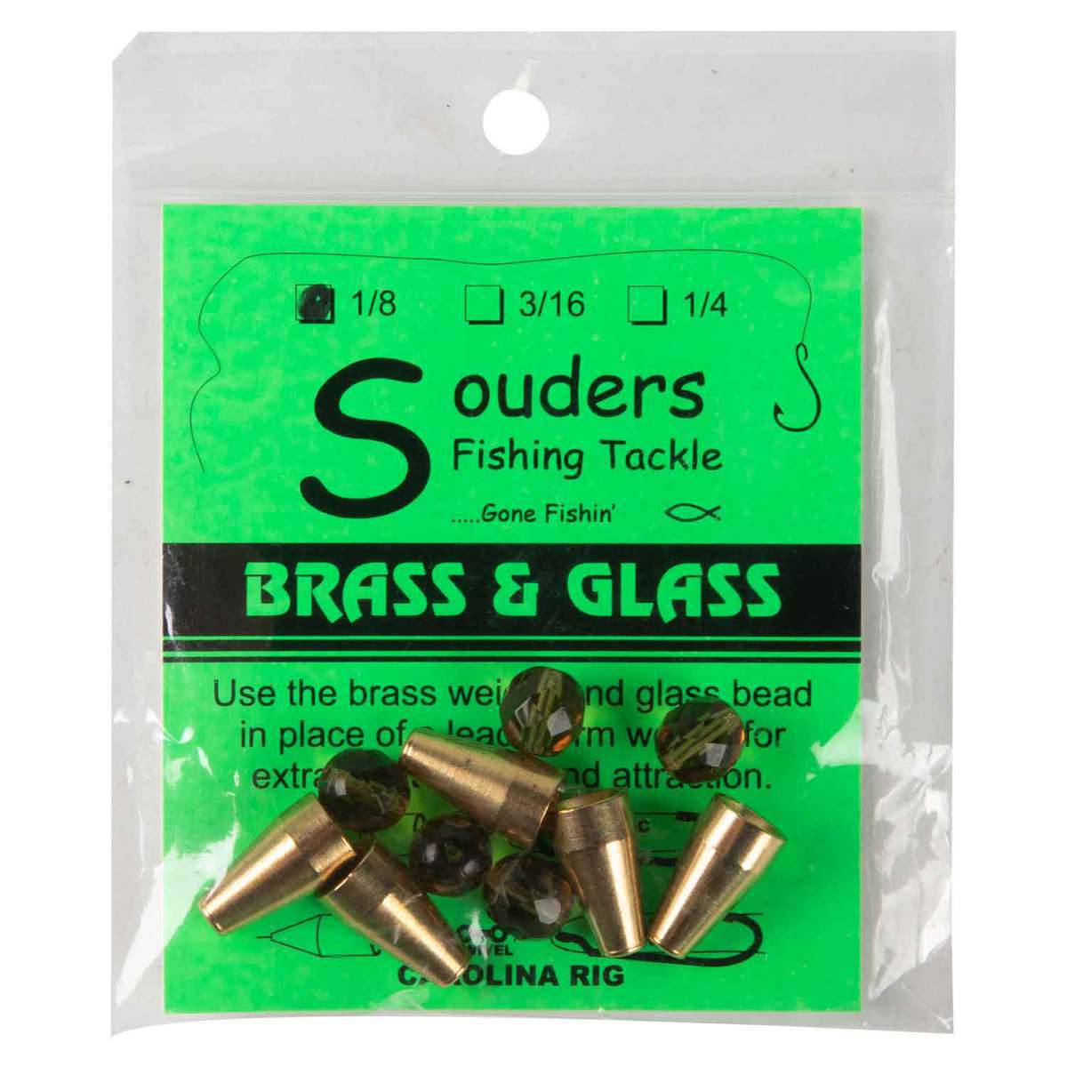 Souders Fishing Tackle Brass and Glass Souders Fishing Tackle Brass and Glass
