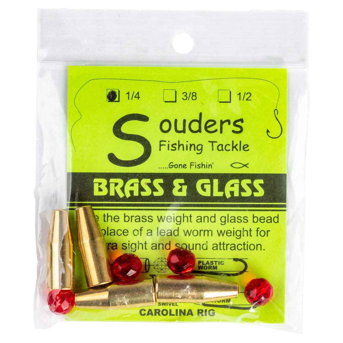 Souders Fishing Tackle Brass and Glass Souders Fishing Tackle Brass and Glass