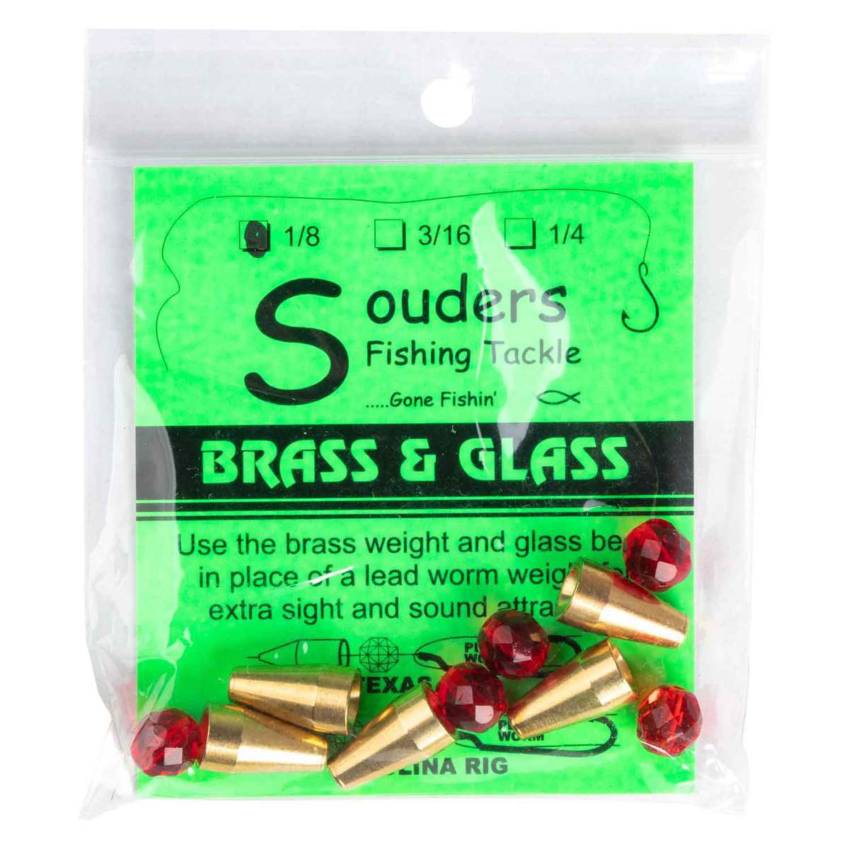 Souders Fishing Tackle Brass and Glass Souders Fishing Tackle Brass and Glass