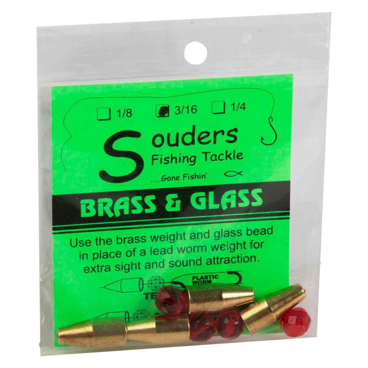 Souders Fishing Tackle Brass and Glass Souders Fishing Tackle Brass and Glass