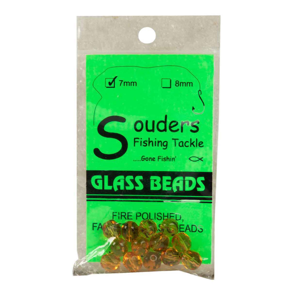 Souders Fishing Tackle Glass Beads Lure Component - Amber 8mm - Amber 8mm Souders Fishing Tackle Glass Beads Lure Component - Amber 8mm - Amber 8mm