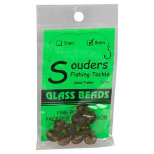Souders Fishing Tackle Glass Beads Lure Component - Brown 8mm
