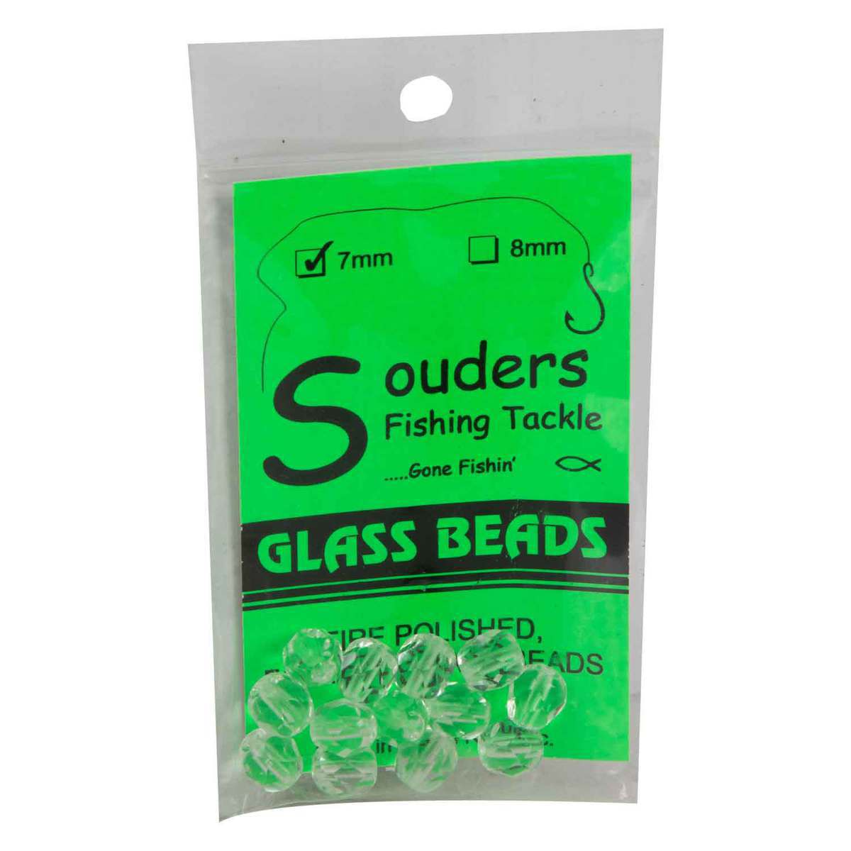 Souders Fishing Tackle Glass Beads Lure Component - Clear 7mm - Clear Souders Fishing Tackle Glass Beads Lure Component - Clear 7mm - Clear