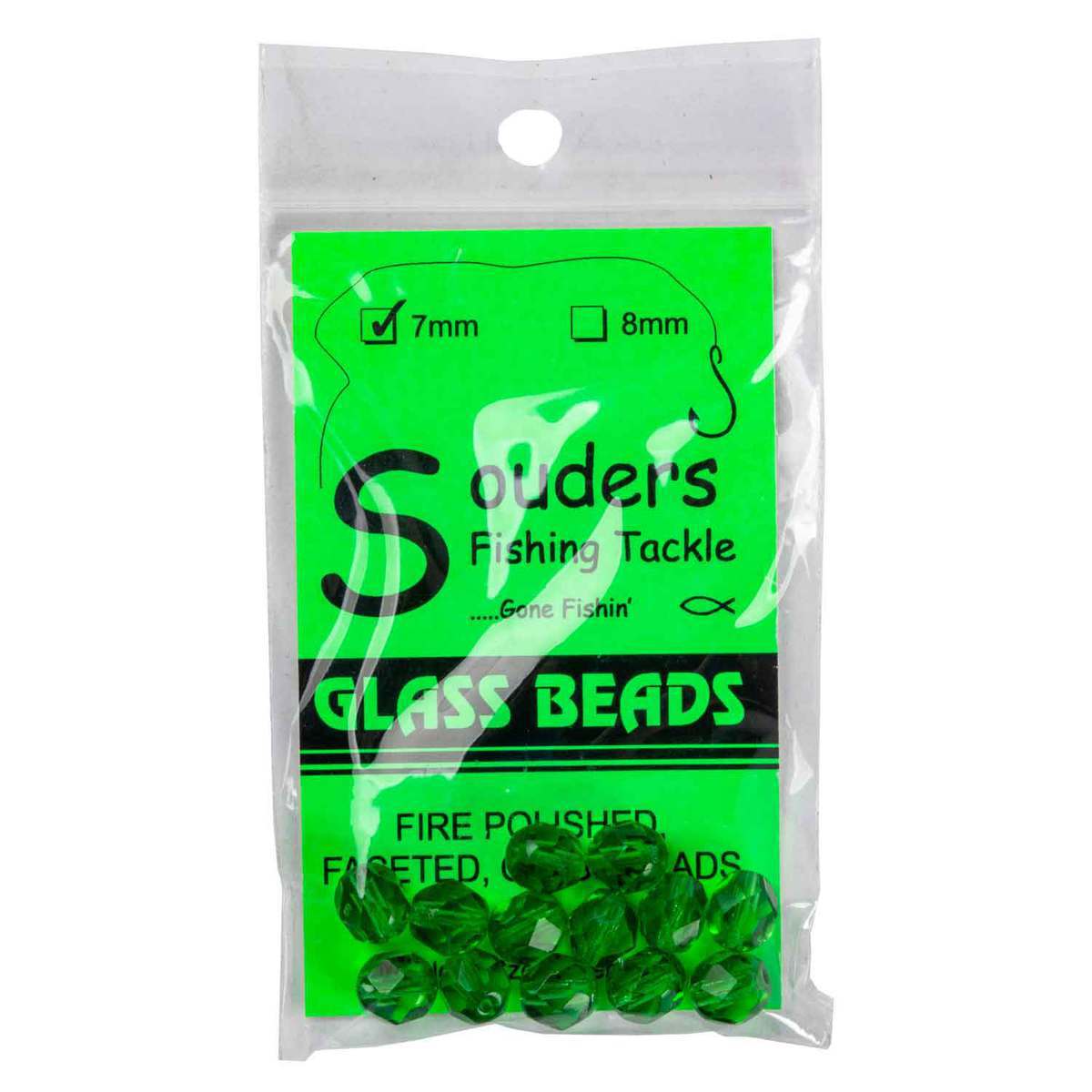 Souders Fishing Tackle Glass Beads Lure Component - Green 7mm - Green 7mm Souders Fishing Tackle Glass Beads Lure Component - Green 7mm - Green 7mm