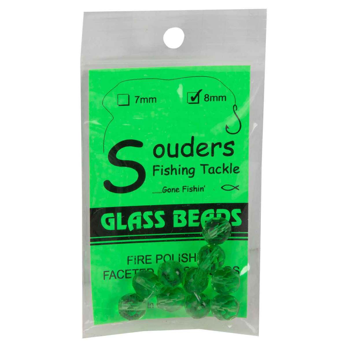 Souders Fishing Tackle Glass Beads Lure Component - Green 7mm - Green 7mm Souders Fishing Tackle Glass Beads Lure Component - Green 7mm - Green 7mm