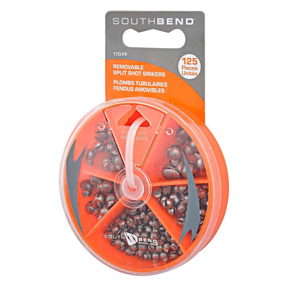 South Bend 125pc Removable Split Shot Sinker Pack - Assorted South Bend 125pc Removable Split Shot Sinker Pack - Assorted