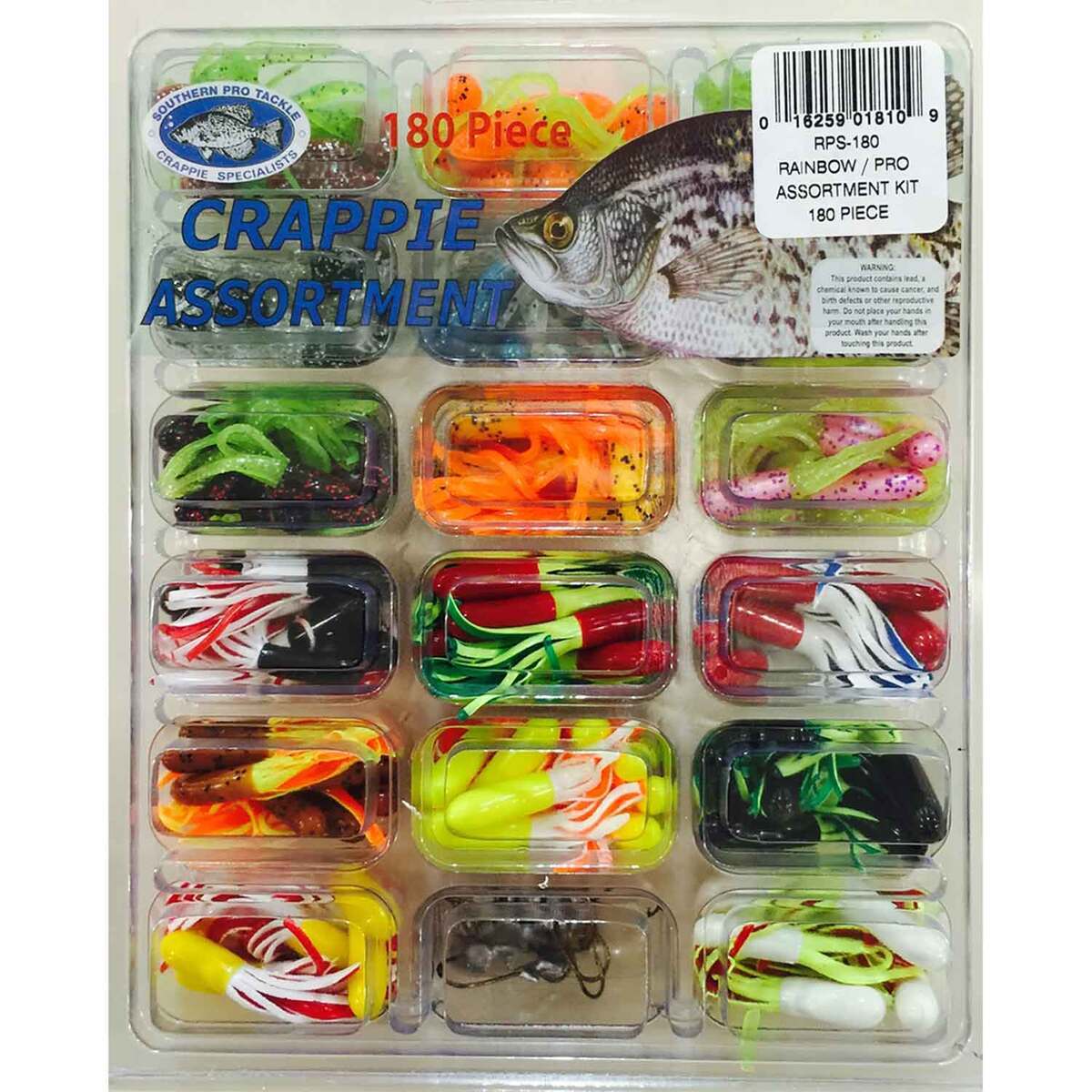Panfish Best Crappie Tackle Box Southern Pro Crappie Assortment Kit – 180 Pieces