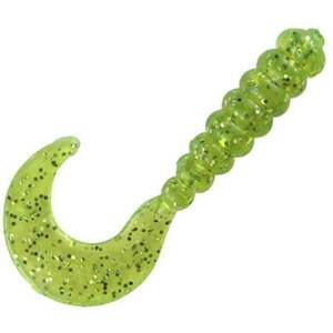 Southern Pro Hot Grub - Chartreuse Sparkle, 2in, 8pk