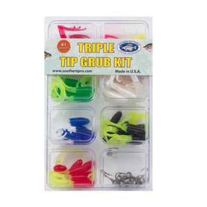 Southern Pro Triple Tip Grub Kit Grub Assortment - Assorted, 2in