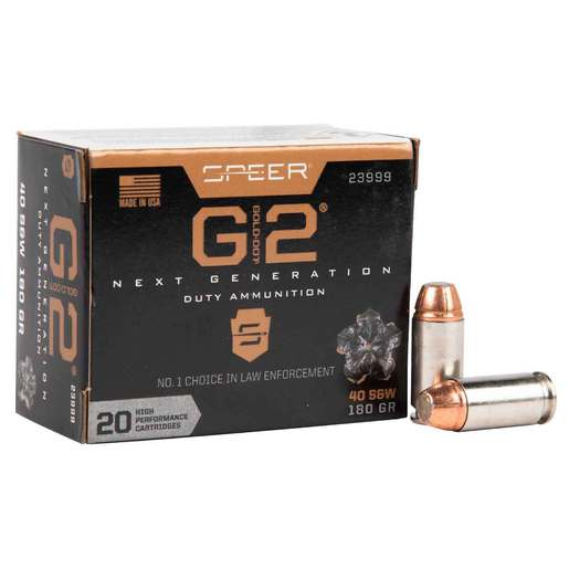 Speer Gold Dot 40 S&W 180gr G2 Handgun Ammo Ammo - 20 Rounds 20 Rounds Ammo