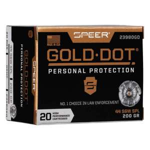 Speer Gold Dot 44 Special 200gr HP Handgun Ammo - 20 Rounds Speer Gold Dot 44 Special 200gr HP Handgun Ammo - 20 Rounds
