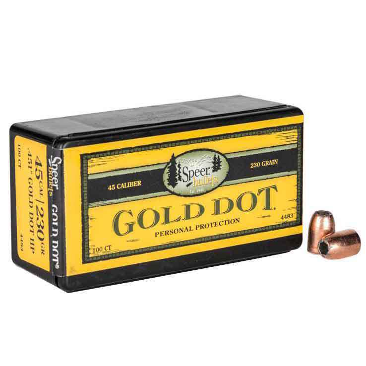 Solid Gold Bullets Speer Gold Dot Handgun Reloading Bullets | Sportsman's Warehouse