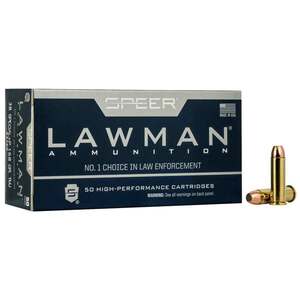 Speer Lawman 38 Special +P 158gr TMJ Handgun Ammo - 50 Rounds