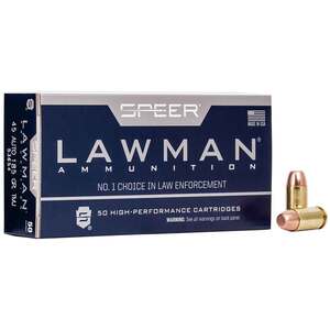 Speer Lawman 45 Auto (ACP) 185gr TMJ Handgun Ammo - 50 Rounds