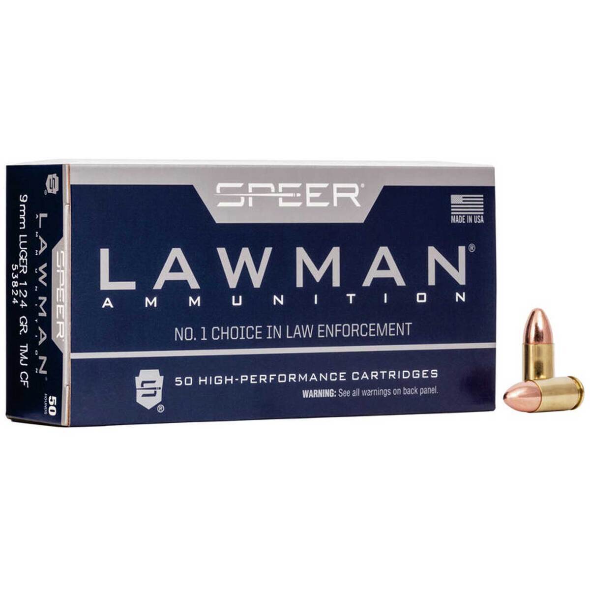 Speer Lawman 9mm Luger 124gr Training Handgun Ammo - 50 Rounds Speer Lawman 9mm Luger 124gr Training Handgun Ammo - 50 Rounds