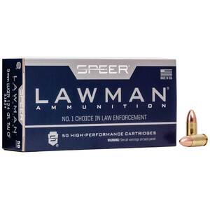 Speer Lawman 9mm Luger 124gr Training Handgun Ammo - 50 Rounds
