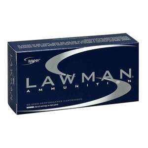 Speer Lawman Training Clean-Fire 357 SIG 125gr Total Metal Jacket Flat Nose Centerfire Handgun Ammo - 50 Rounds