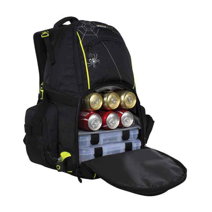Spiderwire Fishing Soft Tackle Backpack - Black - Black Spiderwire Fishing Soft Tackle Backpack - Black - Black